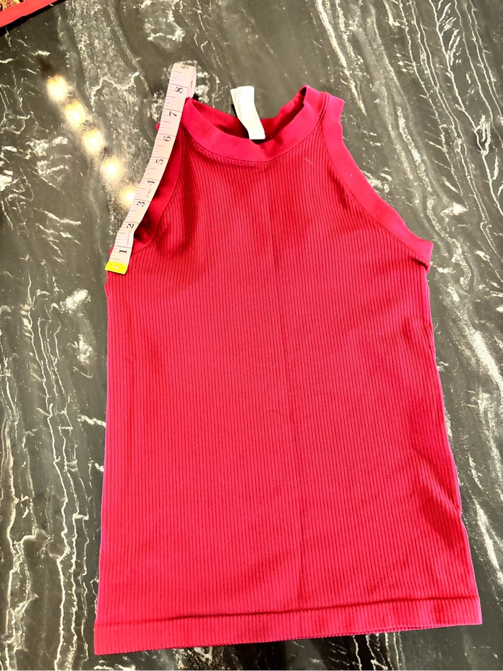 Athleta Girls Ribbed Tank Top - Raspberry Red - Picture 5 of 8